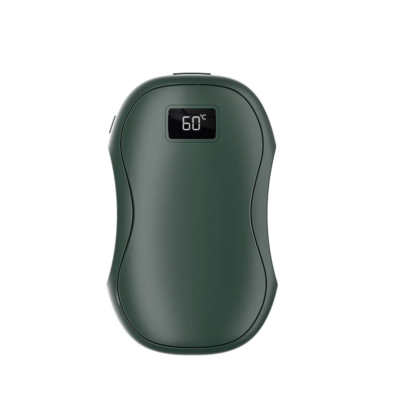 (image for) 2 In 1 Magnetic Hand Warmer Creative Split Power Bank Mini Dual-sided Heating Hand Warmer with Digital Display Magnetic Adsorption